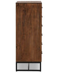 Rustic Classics Blackcomb Reclaimed Wood and Metal 6 Drawer Chest in Coffee Bean, image 9
