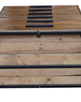 Rustic Classics Blackcomb Reclaimed Wood and Metal 6 Drawer Chest in Coffee Bean, image 12