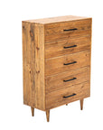 Rustic Classics Cypress Reclaimed Wood 5 Drawer Chest in Spice, image 3