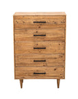 Rustic Classics Cypress Reclaimed Wood 5 Drawer Chest in Spice, image 2