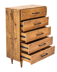 Rustic Classics Cypress Reclaimed Wood 5 Drawer Chest in Spice, image 6