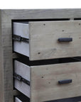 Rustic Classics Whistler Reclaimed Wood 6 Drawer Chest in Grey, image 3
