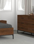 Rustic Classics Blackcomb Reclaimed Wood and Metal 6 Drawer Dresser in Coffee Bean, image 6