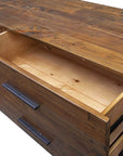 Rustic Classics Blackcomb Reclaimed Wood and Metal 6 Drawer Dresser in Coffee Bean, image 13