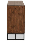 Rustic Classics Blackcomb Reclaimed Wood and Metal 6 Drawer Dresser in Coffee Bean, image 10