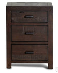 Rustic Classics Whistler Reclaimed Wood 3 Drawer Nightstand in Brown, image 2
