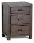 Rustic Classics Whistler Reclaimed Wood 3 Drawer Nightstand in Brown, image 4