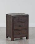 Rustic Classics Whistler Reclaimed Wood 3 Drawer Nightstand in Brown, image 1