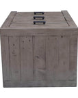 Rustic Classics Whistler Reclaimed Wood 3 Drawer Nightstand in Grey, image 13
