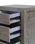 Rustic Classics Whistler Reclaimed Wood 3 Drawer Nightstand in Grey, image 4