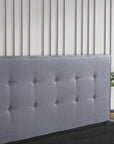 True Contemporary Drew Grey Tufted Linen Platform Bed, image 4