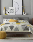 True Contemporary Drew Grey Tufted Linen Platform Bed, image 1