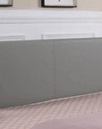 True Contemporary Mirabel Grey Faux Leather Platform Bed, image 5