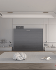 True Contemporary Heidi II Rustic Grey Horizontal Murphy Wall Pull Down Bed, image 3