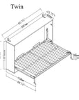 True Contemporary Heidi II White Horizontal Murphy Wall Pull Down Bed, image 9