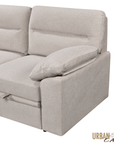 Urban Cali Malibu 94.5" Wide Sleeper Sectional Sofa Bed with Pull Down Tray, Cupholders Wireless Charger and Storage Chaise, image 24