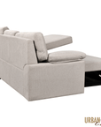 Urban Cali Malibu 94.5" Wide Sleeper Sectional Sofa Bed with Pull Down Tray, Cupholders Wireless Charger and Storage Chaise, image 22