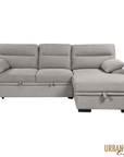 Urban Cali Malibu 94.5" Wide Sleeper Sectional Sofa Bed with Pull Down Tray, Cupholders Wireless Charger and Storage Chaise, image 41