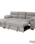 Urban Cali Malibu 94.5" Wide Sleeper Sectional Sofa Bed with Pull Down Tray, Cupholders Wireless Charger and Storage Chaise, image 31
