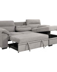 Urban Cali Malibu 94.5" Wide Sleeper Sectional Sofa Bed with Pull Down Tray, Cupholders Wireless Charger and Storage Chaise, image 37