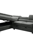 Urban Cali Hollywood 107.5" Wide Sleeper Sectional Sofa Bed with Adjustable Headrests and Storage Chaise, image 23