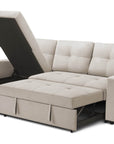 Urban Cali Venice 89.5" Wide Sleeper Sectional Sofa Bed with Reversible Storage Chaise, image 30