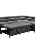 Urban Cali Hollywood 107.5" Wide Sleeper Sectional Sofa Bed with Adjustable Headrests and Storage Chaise, image 17