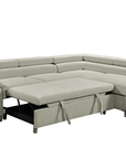 Urban Cali Hollywood 107.5" Wide Sleeper Sectional Sofa Bed with Adjustable Headrests and Storage Chaise, image 29