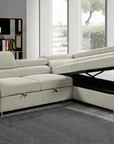 Urban Cali Hollywood 107.5" Wide Sleeper Sectional Sofa Bed with Adjustable Headrests and Storage Chaise, image 25