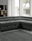 Urban Cali Hollywood 107.5" Wide Sleeper Sectional Sofa Bed with Adjustable Headrests and Storage Chaise, image 15