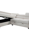 Urban Cali Hollywood 107.5" Wide Sleeper Sectional Sofa Bed with Adjustable Headrests and Storage Chaise, image 6