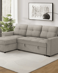 Urban Cali Venice 89.5" Wide Sleeper Sectional Sofa Bed with Reversible Storage Chaise, image 13