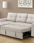 Urban Cali Venice 89.5" Wide Sleeper Sectional Sofa Bed with Reversible Storage Chaise, image 3