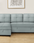 Urban Cali Venice 89.5" Wide Sleeper Sectional Sofa Bed with Reversible Storage Chaise, image 10