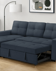 Urban Cali Venice 89.5" Wide Sleeper Sectional Sofa Bed with Reversible Storage Chaise, image 21
