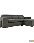 Urban Cali Sonoma 103.5" Wide Sleeper Sectional Sofa Bed with Reversible Storage Chaise and 2 Stools, image 28