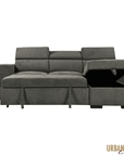 Urban Cali Sonoma 103.5" Wide Sleeper Sectional Sofa Bed with Reversible Storage Chaise and 2 Stools, image 29