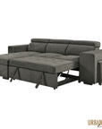 Urban Cali Sonoma 103.5" Wide Sleeper Sectional Sofa Bed with Reversible Storage Chaise and 2 Stools, image 10
