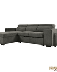 Urban Cali Sonoma 103.5" Wide Sleeper Sectional Sofa Bed with Reversible Storage Chaise and 2 Stools, image 9