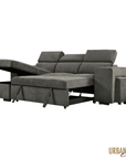 Urban Cali Sonoma 103.5" Wide Sleeper Sectional Sofa Bed with Reversible Storage Chaise and 2 Stools, image 12