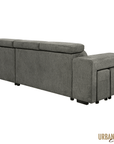 Urban Cali Sonoma 103.5" Wide Sleeper Sectional Sofa Bed with Reversible Storage Chaise and 2 Stools, image 22