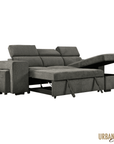 Urban Cali Sonoma 103.5" Wide Sleeper Sectional Sofa Bed with Reversible Storage Chaise and 2 Stools, image 25