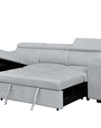 Urban Cali Sonoma 103.5" Wide Sleeper Sectional Sofa Bed with Reversible Storage Chaise and 2 Stools, image 36