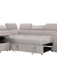 Urban Cali Pasadena 104.5" Wide Large Sleeper Sectional Sofa Bed with Storage Ottoman and 2 Stools, image 31
