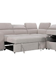Urban Cali Pasadena 104.5" Wide Large Sleeper Sectional Sofa Bed with Storage Ottoman and 2 Stools, image 30