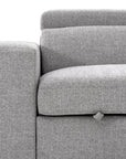 Urban Cali Pasadena 104.5" Wide Large Sleeper Sectional Sofa Bed with Storage Ottoman and 2 Stools, image 56
