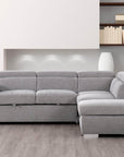 Urban Cali Pasadena 104.5" Wide Large Sleeper Sectional Sofa Bed with Storage Ottoman and 2 Stools, image 12
