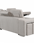 Urban Cali Pasadena 104.5" Wide Large Sleeper Sectional Sofa Bed with Storage Ottoman and 2 Stools, image 37