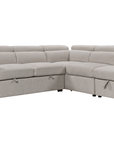 Urban Cali Pasadena 104.5" Wide Large Sleeper Sectional Sofa Bed with Storage Ottoman and 2 Stools, image 32