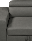 Urban Cali Pasadena 104.5" Wide Large Sleeper Sectional Sofa Bed with Storage Ottoman and 2 Stools, image 25